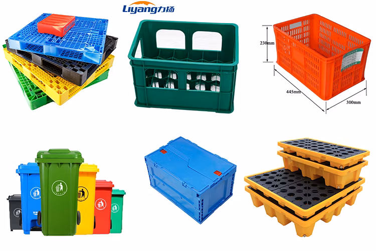 Folding Collapsible Large Bulk Durable Heavy Duty Industrial Stackable Euro Logistic HDPE Plastic Vegetable Fruit Storage Pallet Container Box for Agriculture