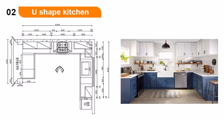 New Designed Stainless Steel Smart Kitchen Wall White Kitchens with Islands Designs Cabinets