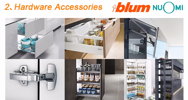 New Designed Stainless Steel Smart Kitchen Wall White Kitchens with Islands Designs Cabinets
