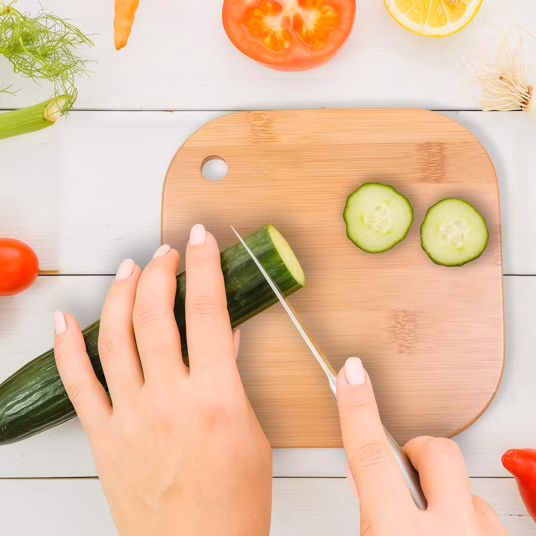 Miniature Solid Bamboo Cutting Board for Household Fruit Cutting and Small Tasks