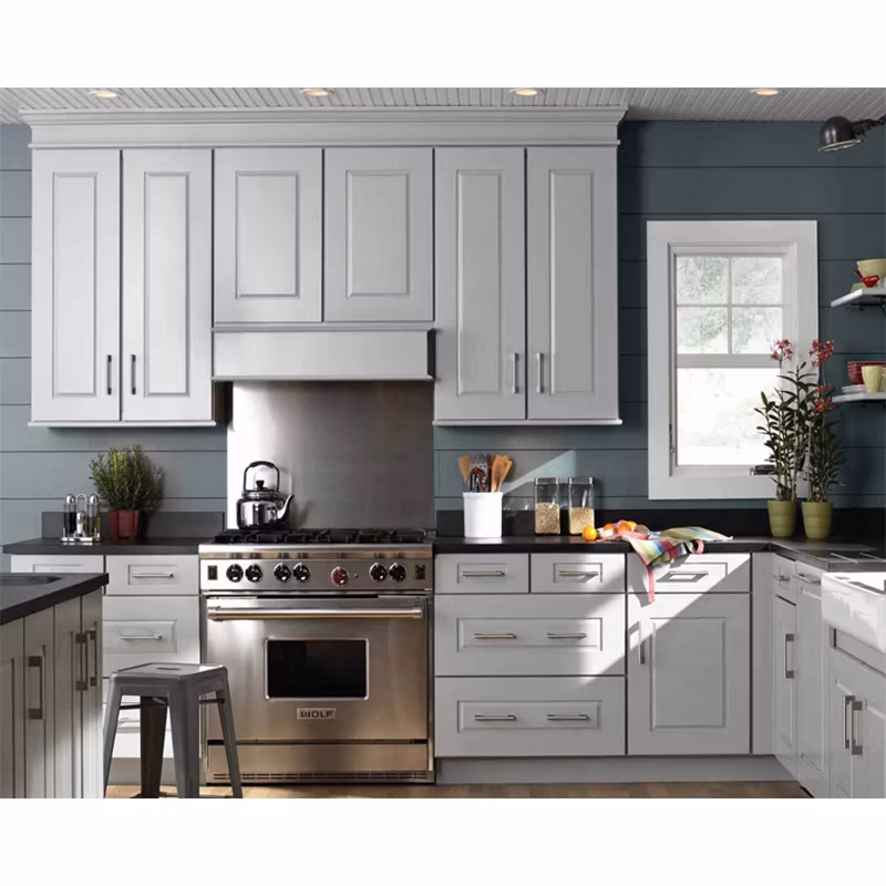 New Designed Stainless Steel Smart Kitchen Wall White Kitchens with Islands Designs Cabinets