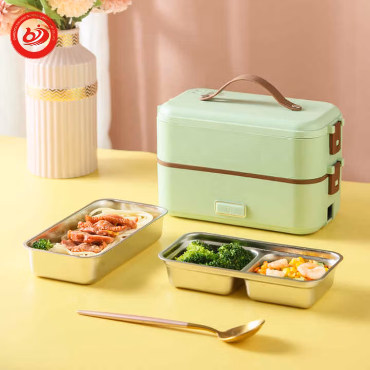 Electric Lunch Box Three-Layer Stainless Steel Liner Cooking Insulation Portable Rice Heater Sealed and Fresh Electric Box