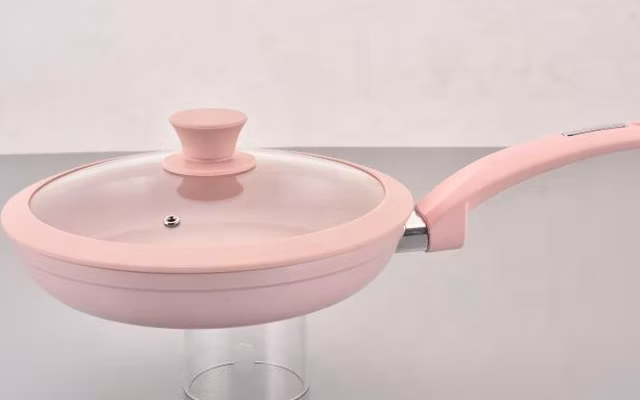 Hot Sell Pink Color Kitchen Ware Ceramic Coating Cooking Pot Set