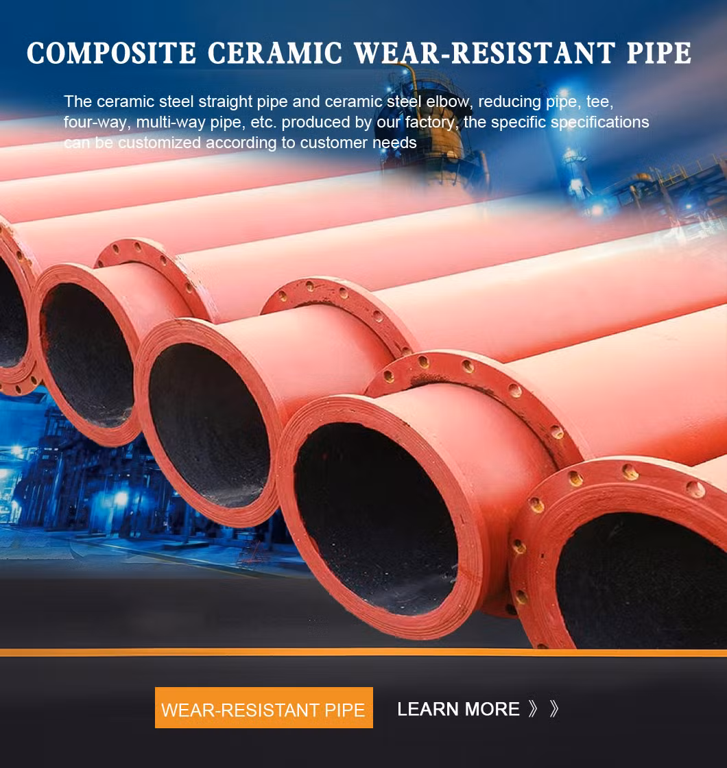 Ceramic-Steel Composite Pipes Widely Used in Electric Power Steel Metallurgy Mining