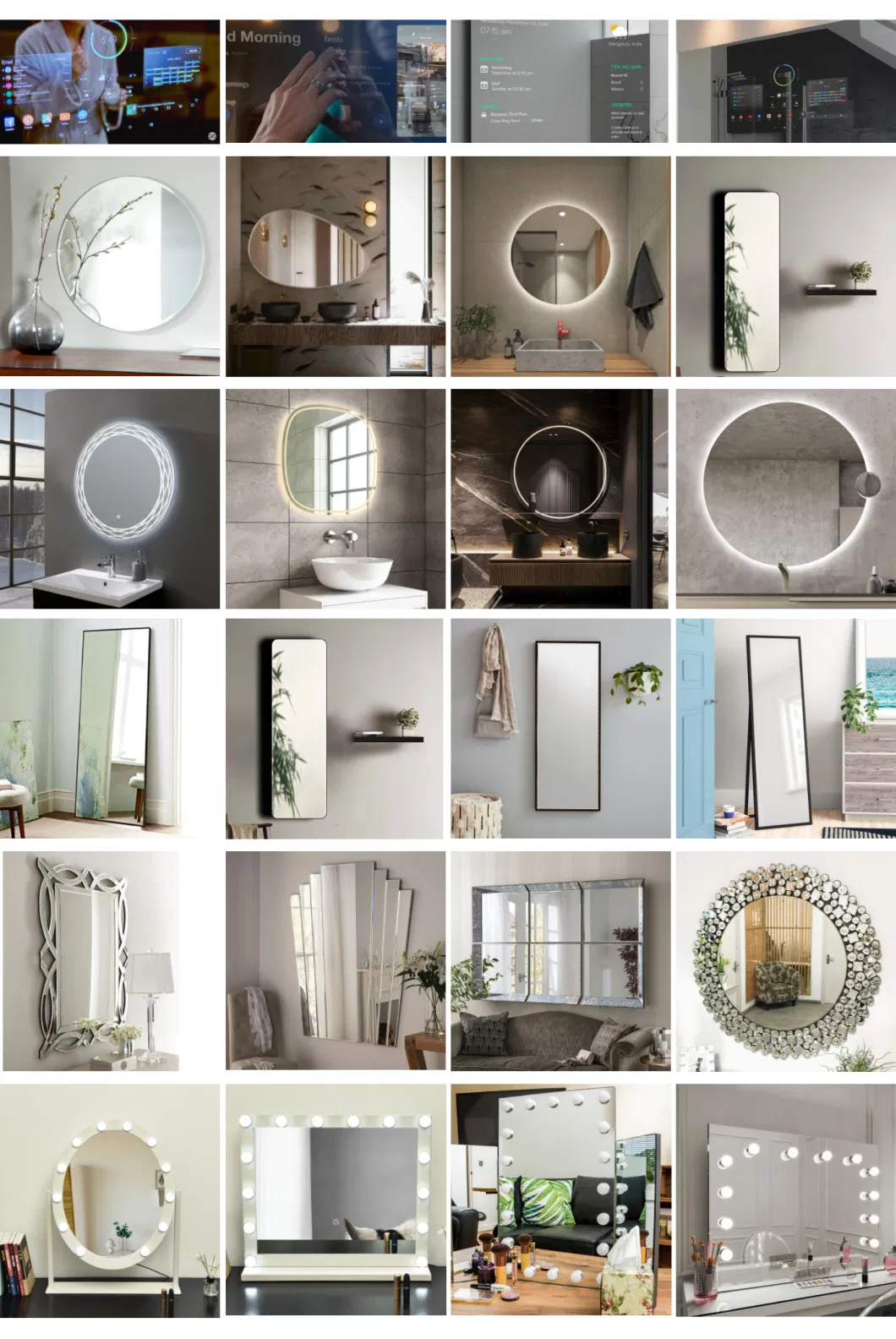 Ortonbath Large Round Light Gold Flower Large Mirror Wall Circle Mirrors for Wall Mounted Mirror for Living Room, Washroom, Entryways, Bathroom Make up Mirror