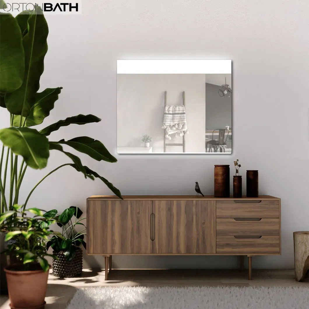 Ortonbath Round Backlit Mirror Bathroom 28 Inch LED Round Mirror with Lights Anti-Fog Circle Lighted Mirror Dimmable Wall Mirror Large Illuminated Vanity Makeup