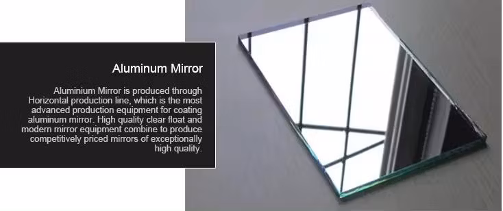 Wall Decoration Double Coating Aluminium Silver Mirror Sheet Glass for Decorative Bathroom Furniture