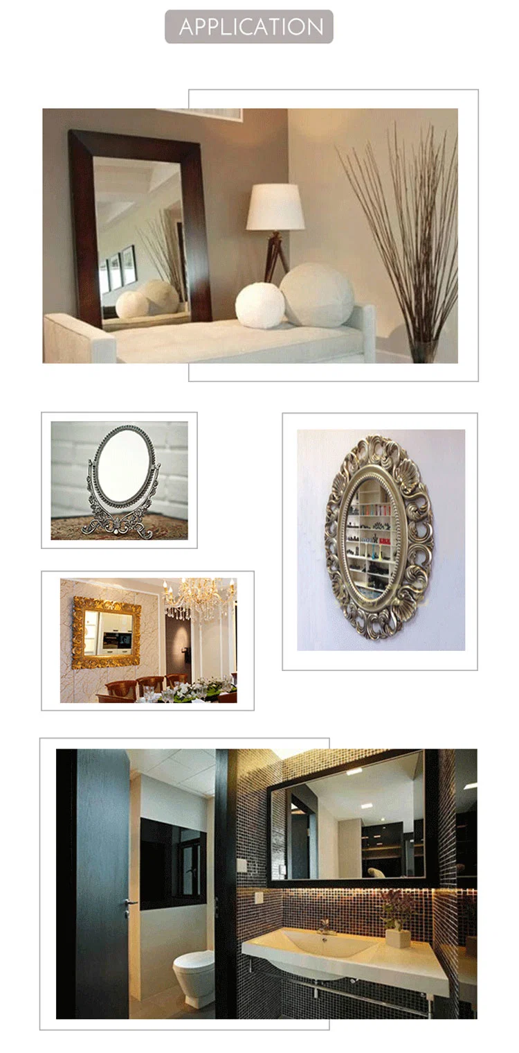 Hot Clear/Color/Aluminium/Silver/Antique/Decorative/Bathroom/ Decorative/Safety/Unframed/ Double Coated Float Sheet Mirror 2mm 3mm 4mm 5mm 6mm