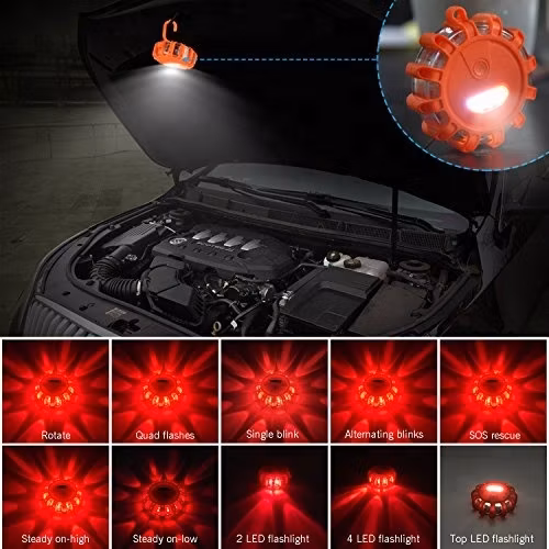 Low Price Magnetic Base Emergency Tool Road Safety Flashing LED Flash Lamp Flares Roadside Auto Car Traffic Warning Light
