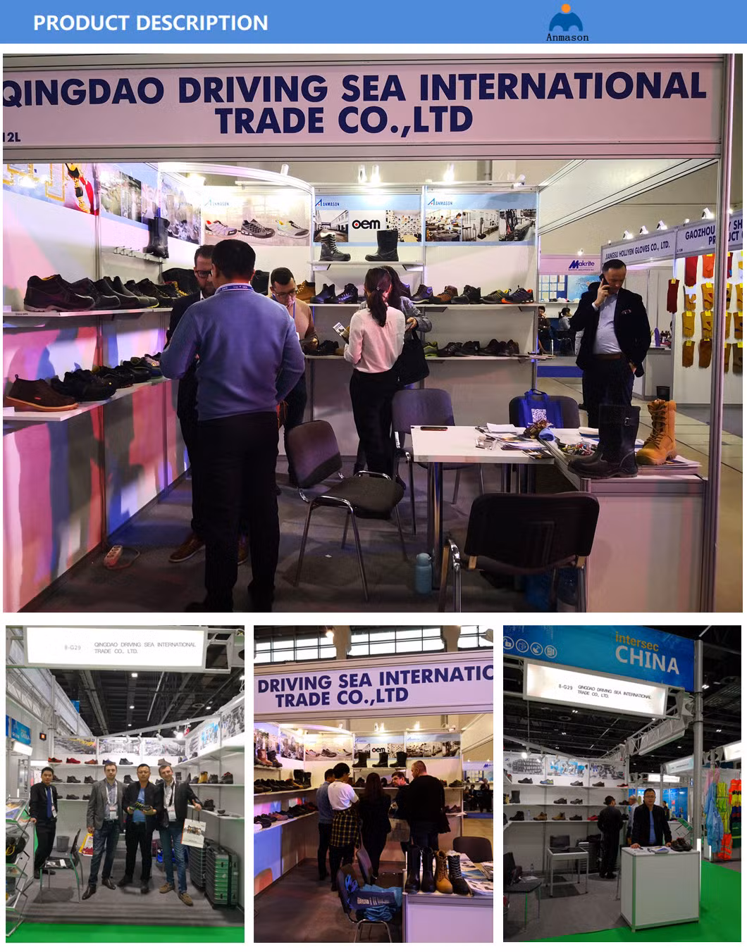 Rubber Kevlar Fiber Midsole Safety Shoes Steel Toe Boots