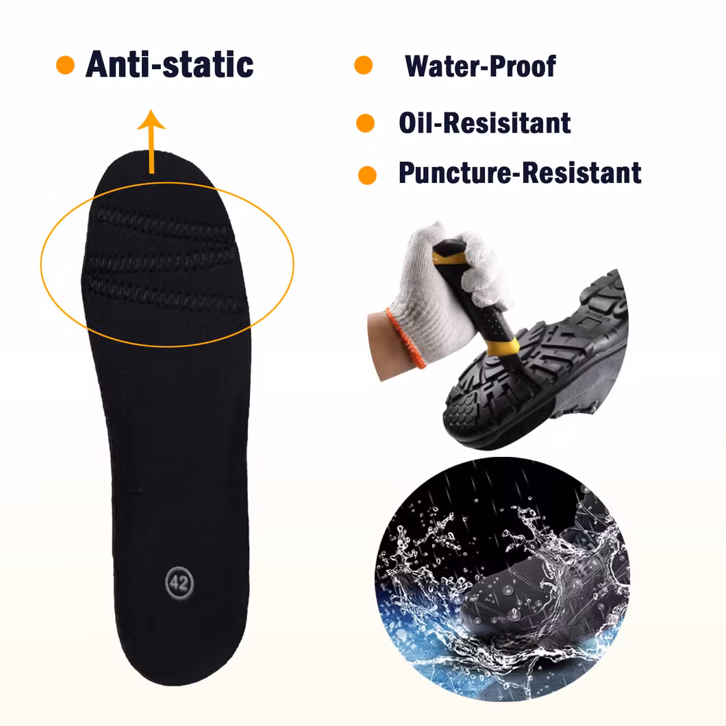 Genuine Leather Industrial Industry Steel Toe Safety Work Shoes for Men Europe Best Workman Steel Toe Boots CE Safety Shoes for Feet Protection