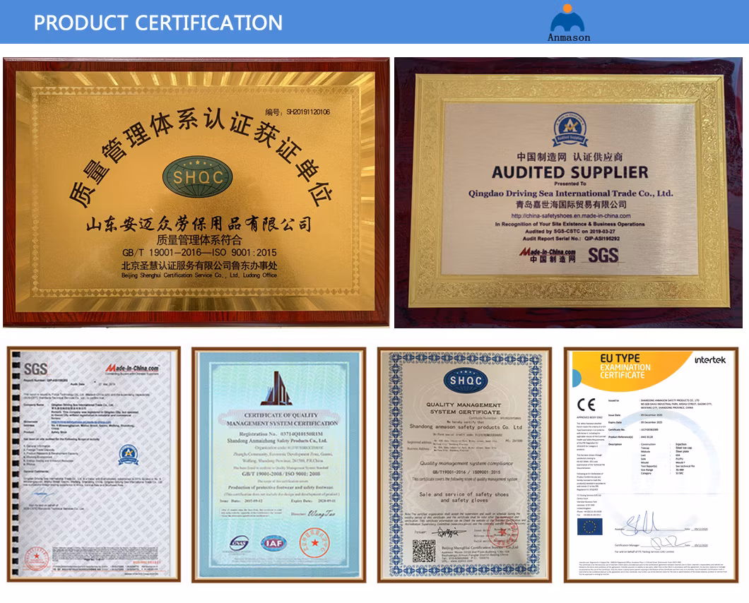 Rubber Kevlar Fiber Midsole Safety Shoes Steel Toe Boots