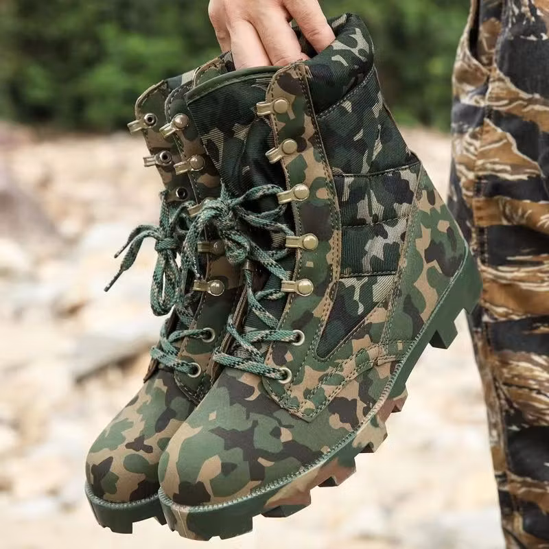Tactical Boots Wear-Resistant Side Zipper Outdoor Training Breathable Genuine Leather Ultra-Light Philippine Tactical Shoes