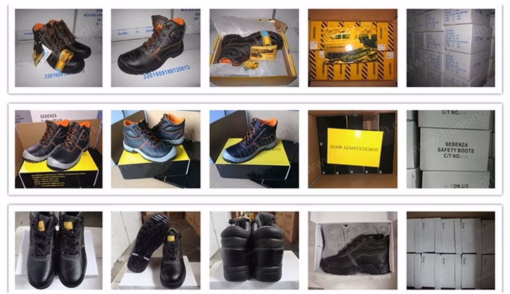 Lxg, Anti-Abrasion PU/PU Injection Outsole Safety Shoe Steel Plate Insert Anti-Hit Black Work Shoe Popular in Italy HSB223