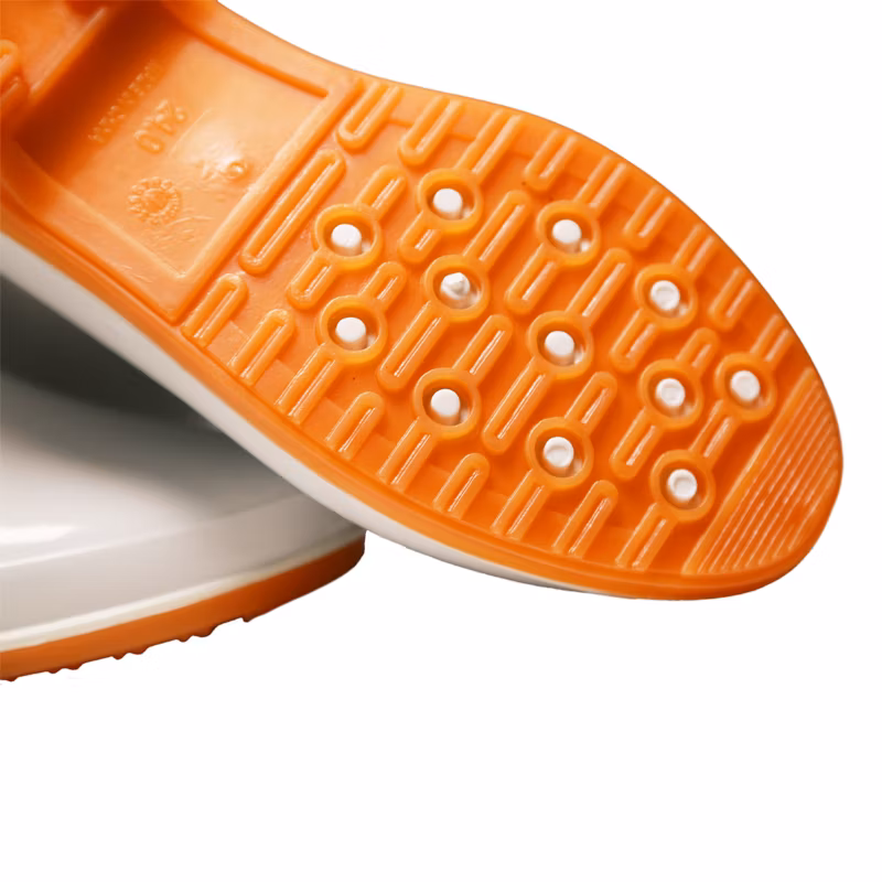 2024 New Industrial Work Shoes Oil Resistant Food White PVC Safety Boots