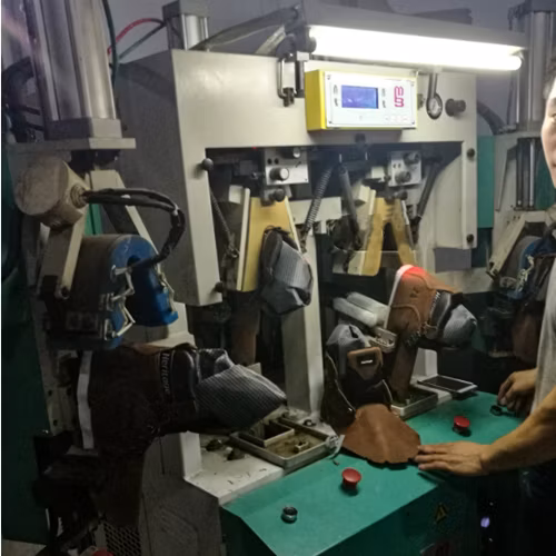 Chelsea Leather Work Boots Shoes for Men with Anti-Slip Rubber Outsole