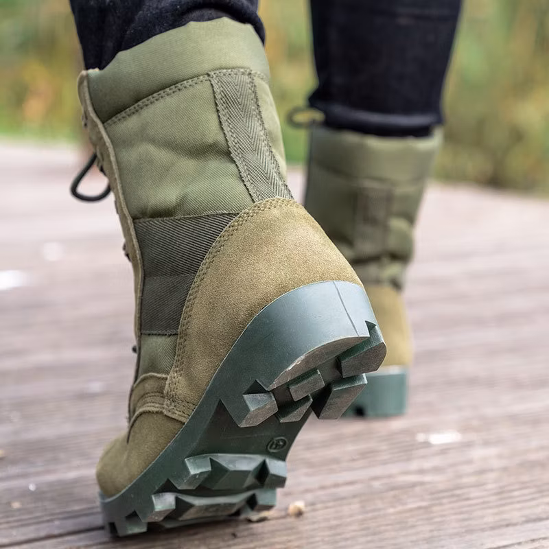Tactical Boots Wear-Resistant Side Zipper Outdoor Training Breathable Genuine Leather Ultra-Light Philippine Tactical Shoes