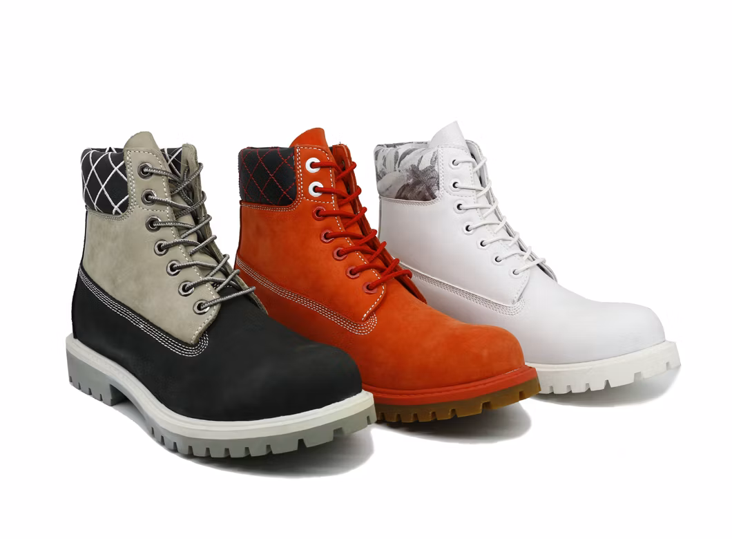 White Work Leisure Rubber Sole Walking Boot