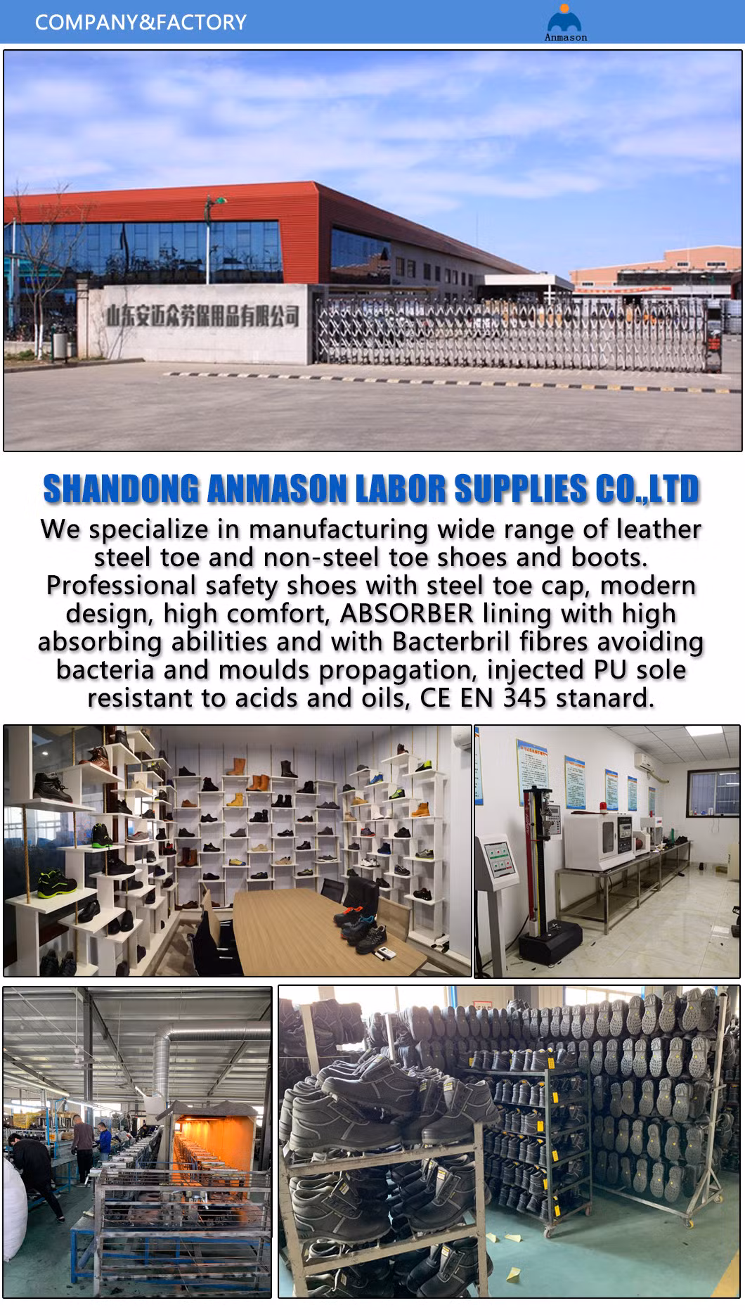 Rubber Kevlar Fiber Midsole Safety Shoes Steel Toe Boots