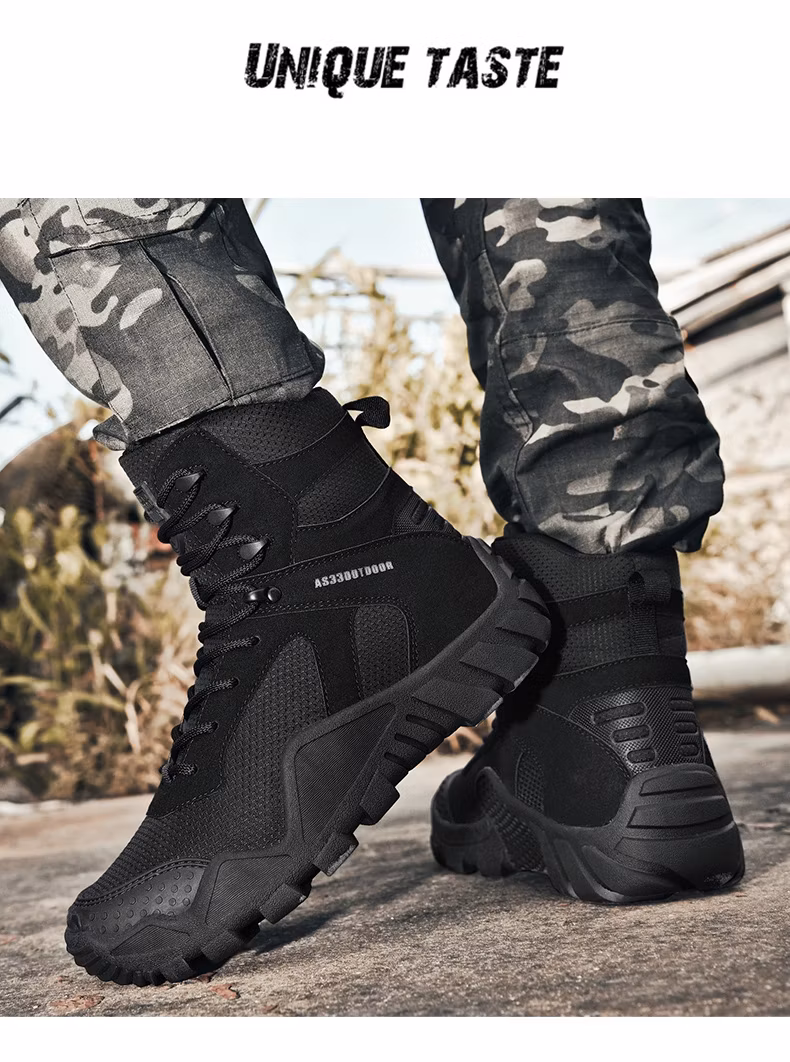 Gum Rubber Waterproof Climbing Sneakers Wholesale Winter Light Weight Camouflaged Mens Insulated Breathable Hunting Tactical Boots