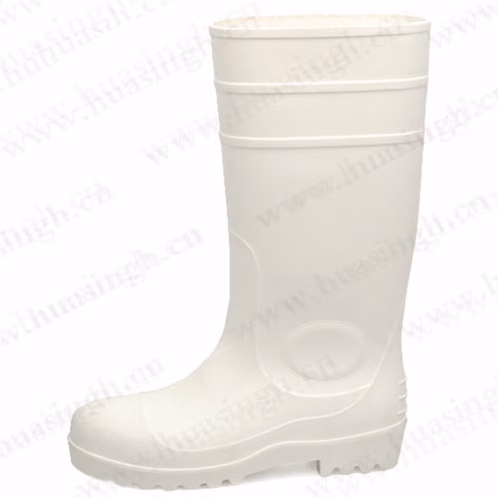 Lxg, Thickened PVC Material Waterproof Outdoor Rain Boot Steel Toe Insert Anti-Puncture Pink Color Gumboot Hsr009