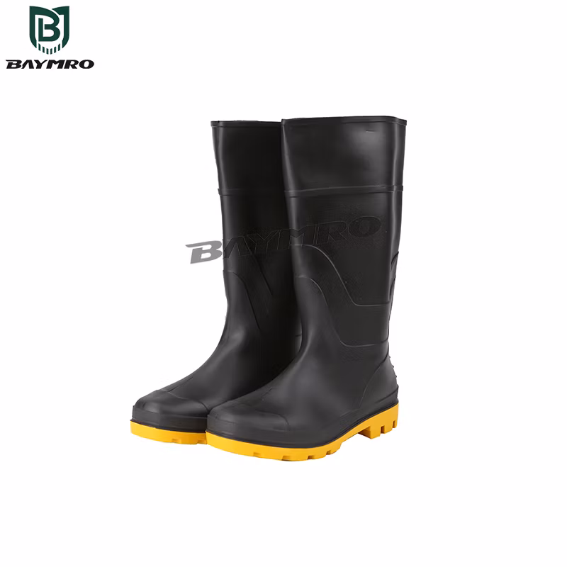 PPE Supplier Heavy Duty Chemical Boots PVC Black Working Rain Boots