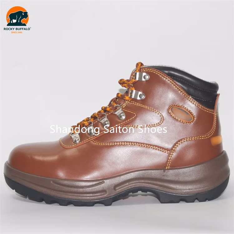 Rocky Buffalo Unisex S3 PU+Rubber Sole Safety Shoes Waterproof Genuine Leather Comfortable All Seasons Boot Spring Summer