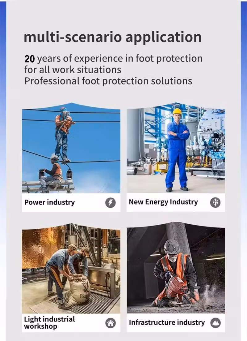 Man Safety Footwear Prevent Smashing Puncture Light Wear Work Safety Shoe