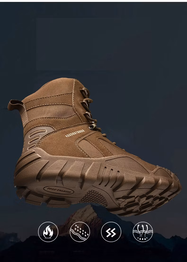Gum Rubber Waterproof Climbing Sneakers Wholesale Winter Light Weight Camouflaged Mens Insulated Breathable Hunting Tactical Boots