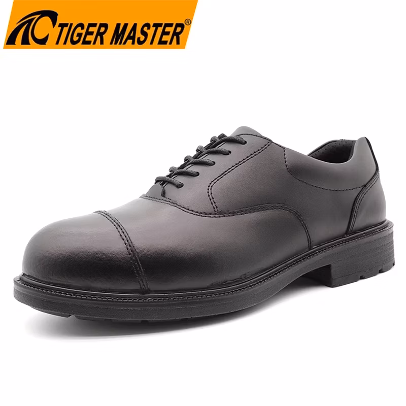 Anti-Slip Genuine Leather Steel Toe Puncture-Proof Men′s Fashionable Executive Safety Shoes