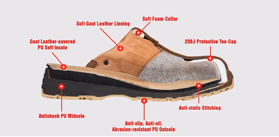 Rocky Buffalo Microfiber Upper Mesh Lining Safety Protection Steel Toe Shoes Soft PU Sole ESD Anti Static Shoes