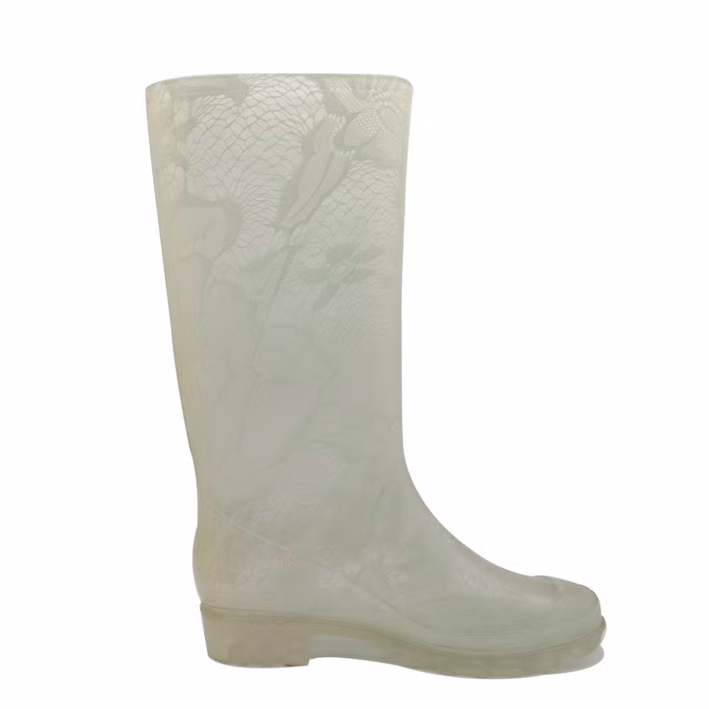 100% Waterproof Anti-Slip Light Weight Garden PVC Gum Rain Boots for Women Botas for Food Industry Leopard Prints