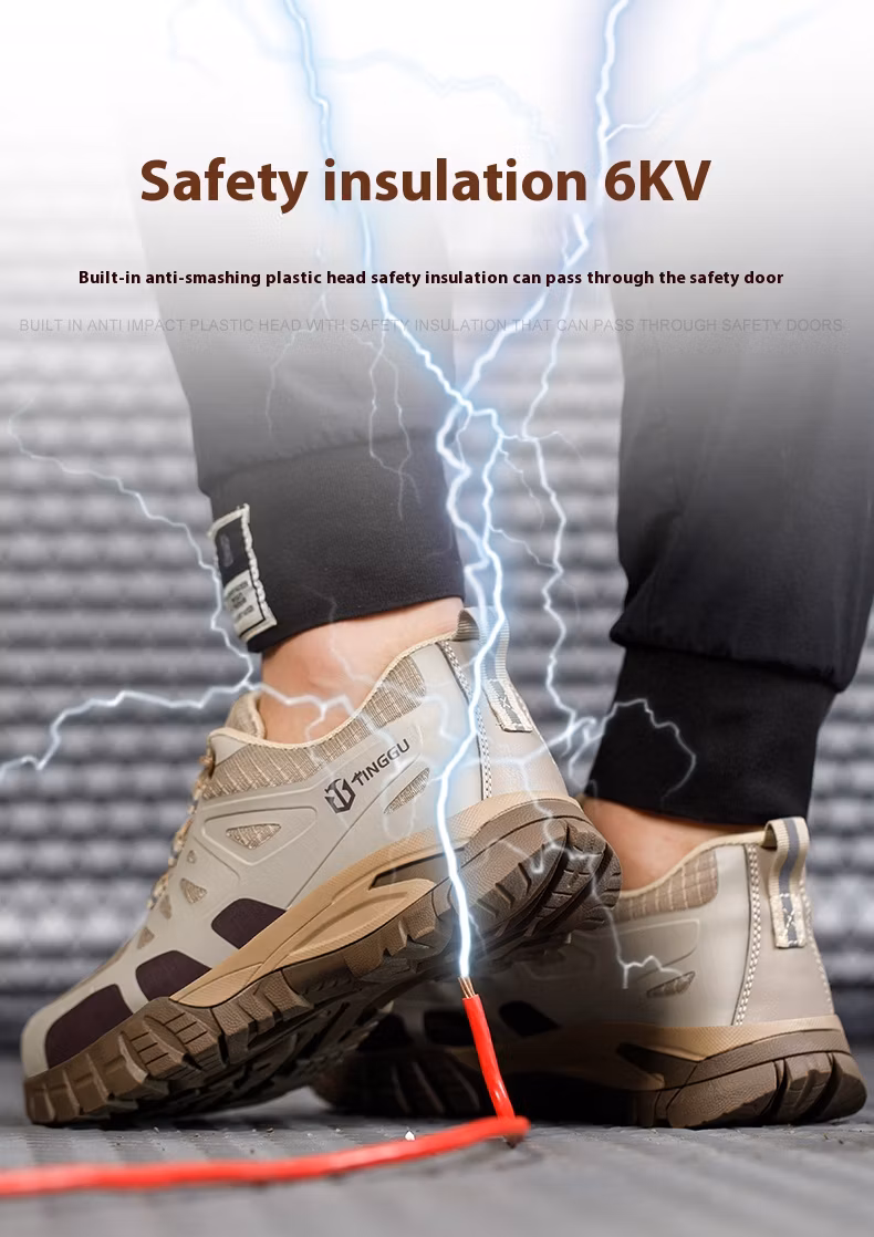 Leather Slip Resistant Steel Toe Protection Middle Cut Safety Boot