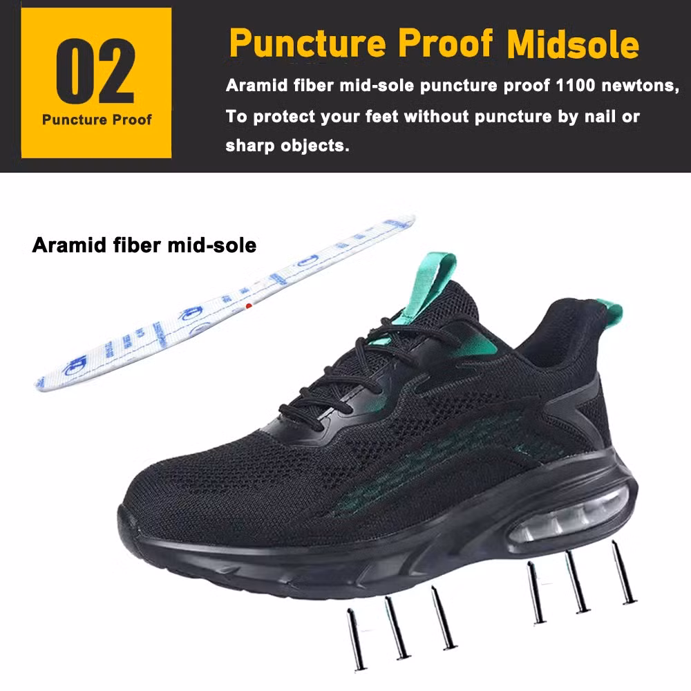 Oil Slip Resistance Puncture-Proof Steel Toe Light Weight Safety Shoes for Logistics