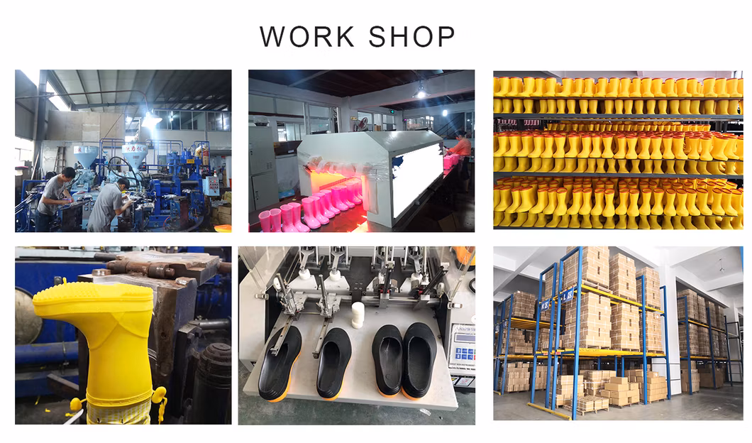 100% Waterproof Anti-Slip Light Weight Garden PVC Gum Rain Boots for Women Botas for Food Industry Leopard Prints