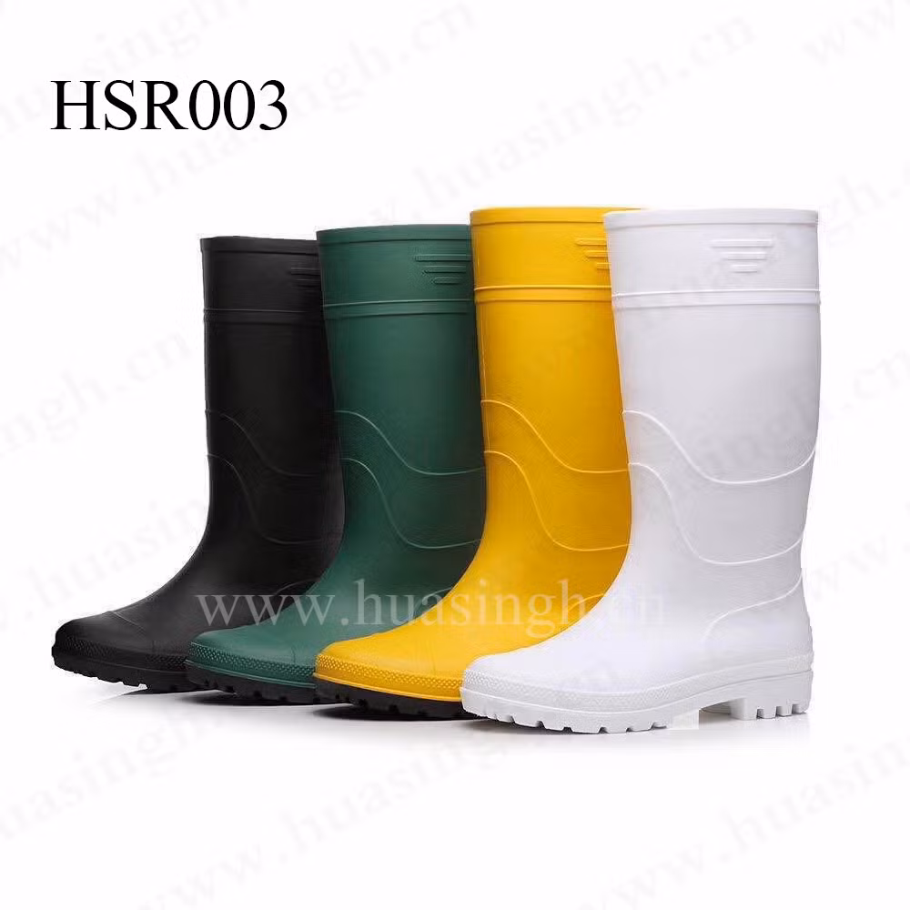Lxg, Thickened PVC Material Waterproof Outdoor Rain Boot Steel Toe Insert Anti-Puncture Pink Color Gumboot Hsr009