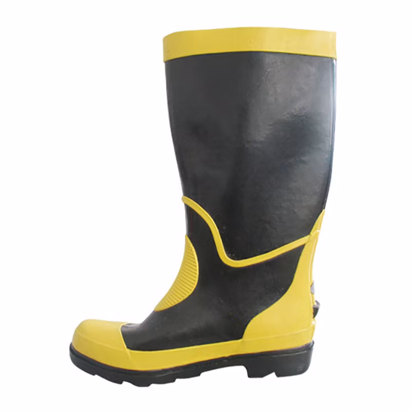 Steel Toe & Midsole Fire Fighting Safety Work Labor Rain Footwear Boots