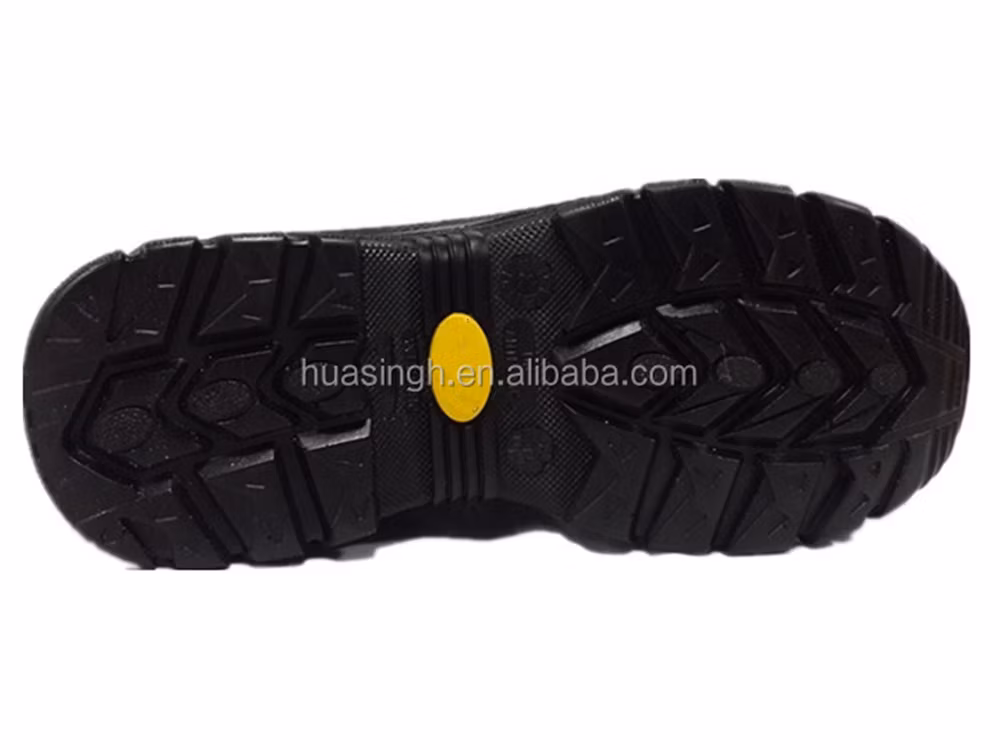 Lxg, Anti-Abrasion PU/PU Injection Outsole Safety Shoe Steel Plate Insert Anti-Hit Black Work Shoe Popular in Italy HSB223
