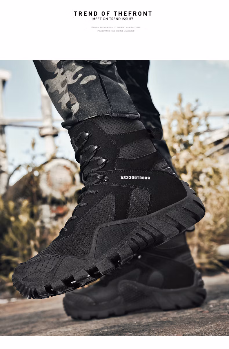 Gum Rubber Waterproof Climbing Sneakers Wholesale Winter Light Weight Camouflaged Mens Insulated Breathable Hunting Tactical Boots