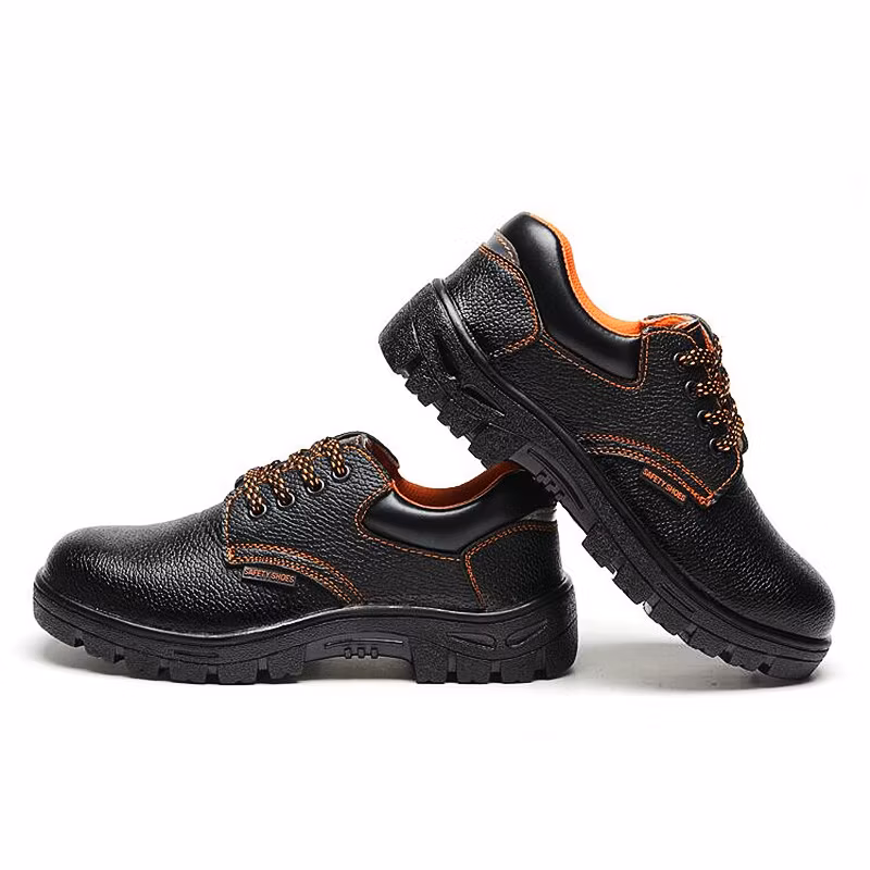 Construction Working Safety Shoes Labor Genuine Leather Steel Toe Boots Discount