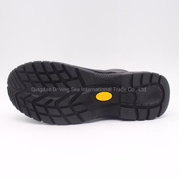 Safety Shoes with Black PU Injection Molding Process Work Leather Upper