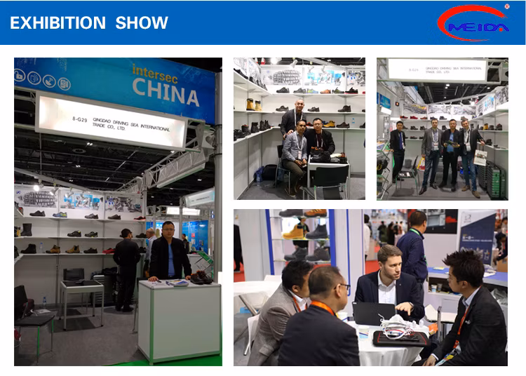 Safety Shoes with Black PU Injection Molding Process Work Leather Upper