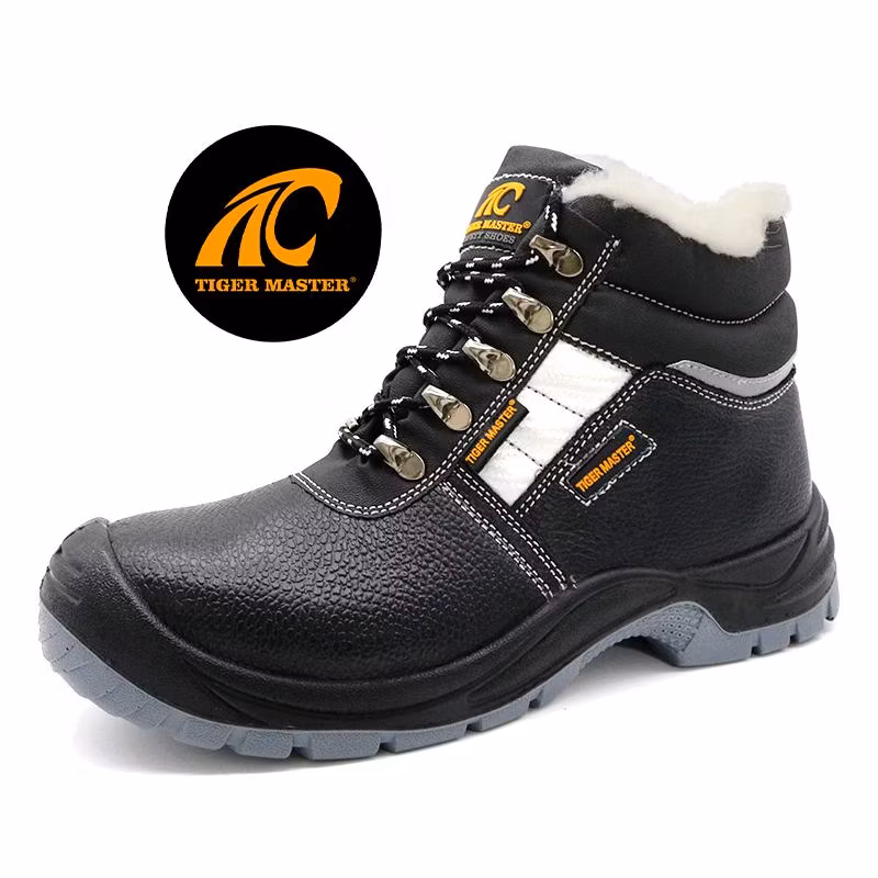 Oil Water Resistance Non-Slip Steel Toe Anti Puncture Leather Safety Shoes for Winter