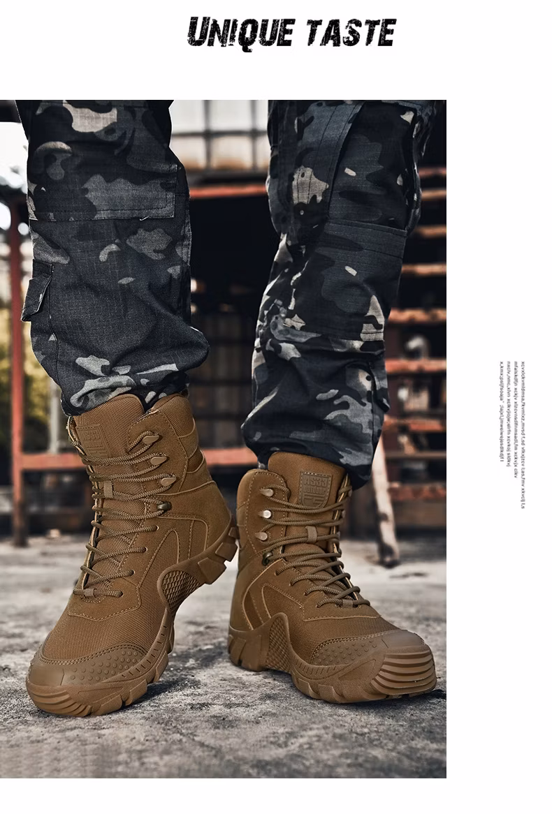 Gum Rubber Waterproof Climbing Sneakers Wholesale Winter Light Weight Camouflaged Mens Insulated Breathable Hunting Tactical Boots