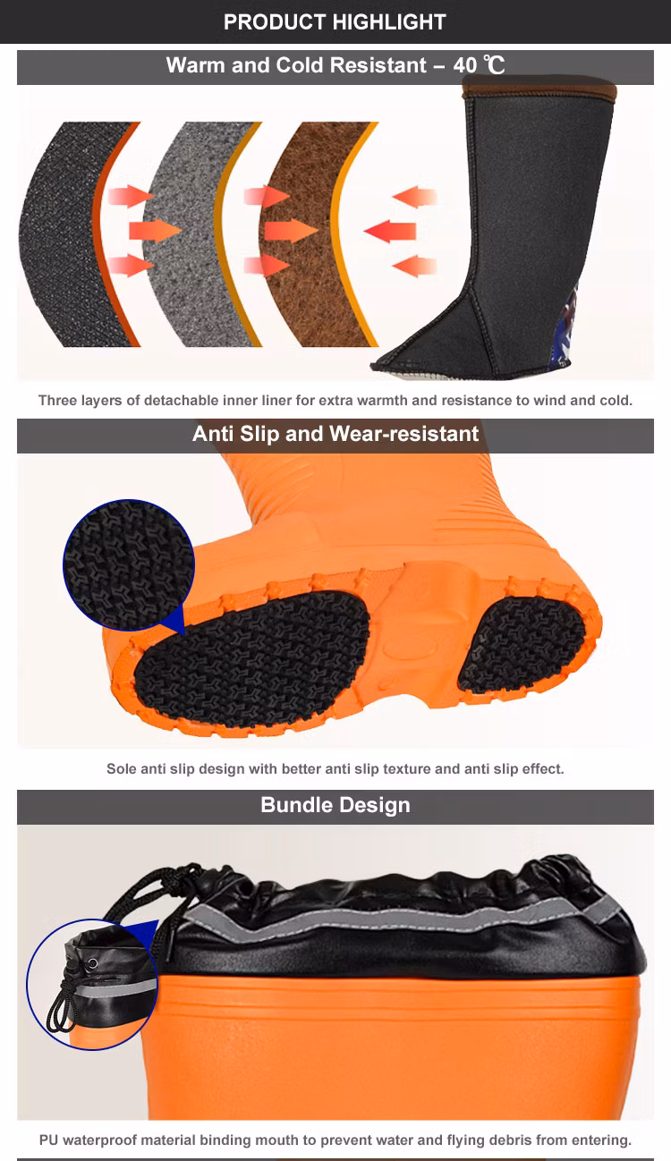 Waterproof Anti-Oil and Anti-Slip Restaurant EVA Food Industrial Chef Safety Rain Boots