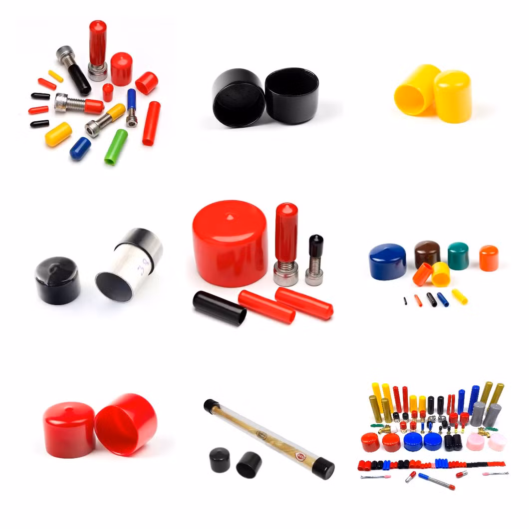 Plastic/Metal/ Stainless Steel Pipe End Protection Cap, Round PE Vinyl Cap for Nut/ Thread/ Rod/Bolt Tube PVC Dust Cap Flexible Vinyl Cap