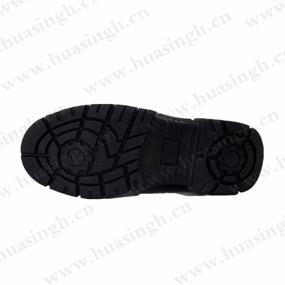 Zh, Cheap Price Strong Stitching Rubber Outsole Outdoor Safety Shoes Steel Toe Insert Anti-Puncture Black Safety Leather Boots HSB193