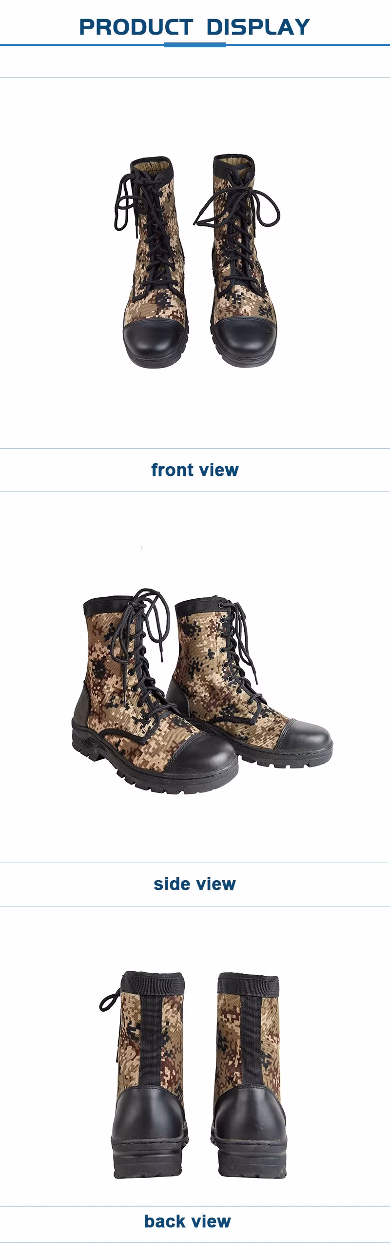 Double Safe Tactical Army Water Proof Mountaineering Leather Military Combat Safety Camouflage Military Boots