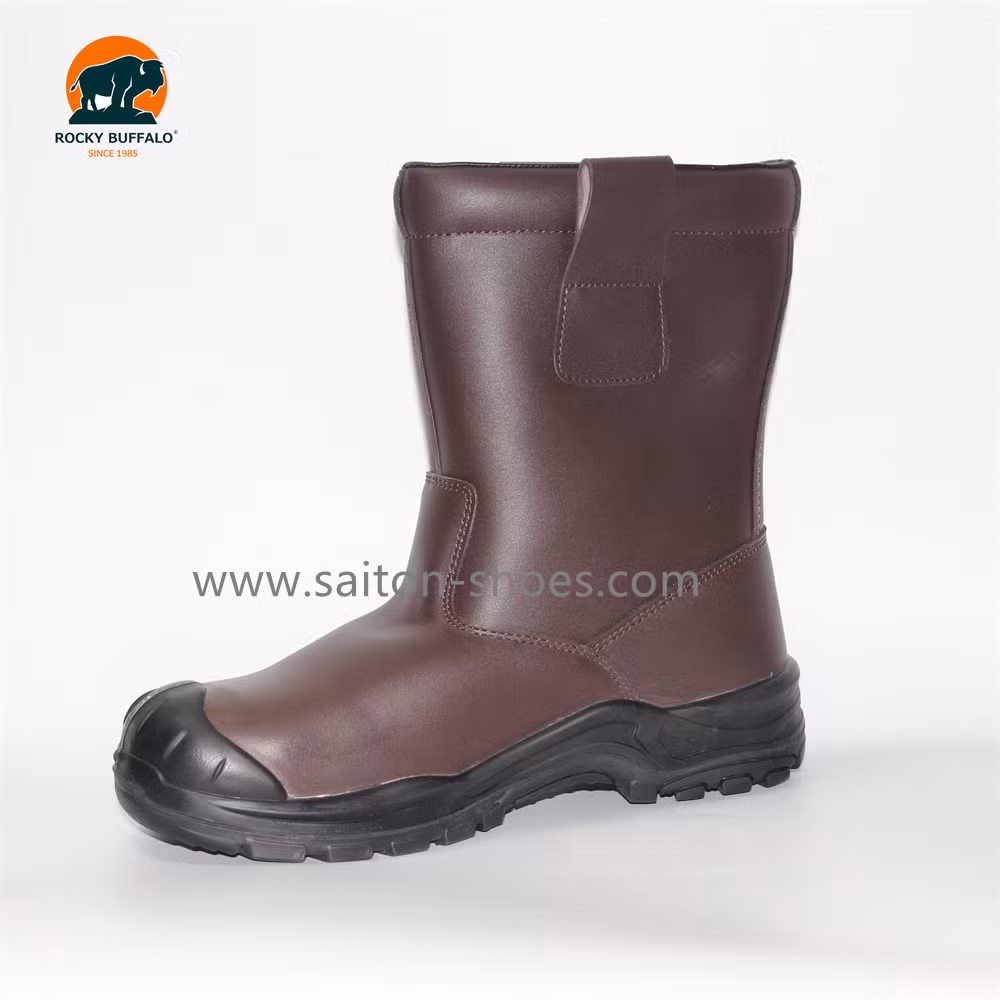 Rocky Buffalo Factory Price CE S3 Genuine Leather Waterproof Work Shoes Anti-Slip PU Sole Winter Safety Boots