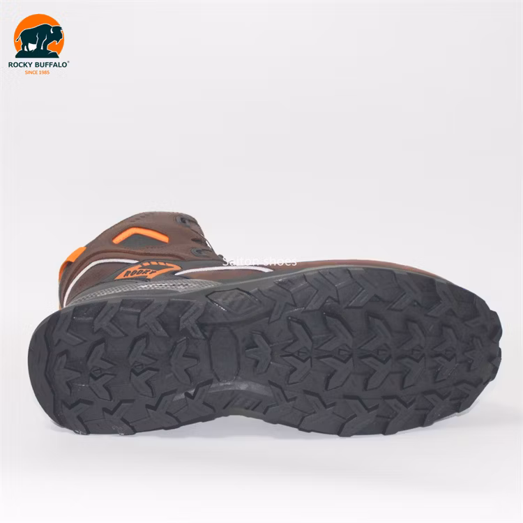 Rocky Buffalo Fur Nubuck Leather High Cut Safety Shoes Steel Plate Steel Toe Work Boots with